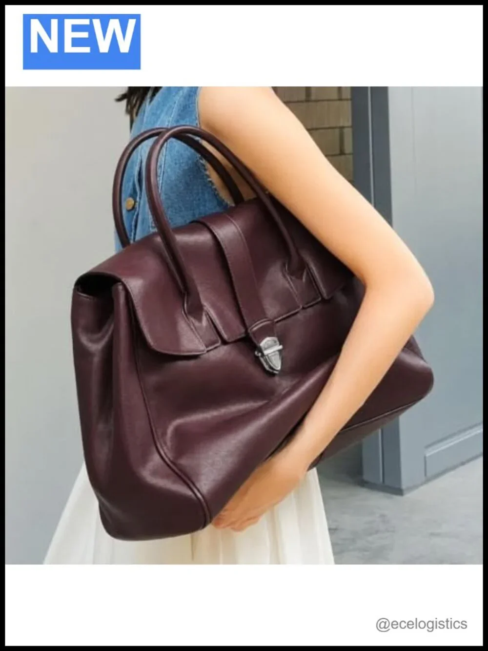 Luxury Vegetable Tanned Leather Top Handle Satchel Bag Women Slouchy Hobo Purse